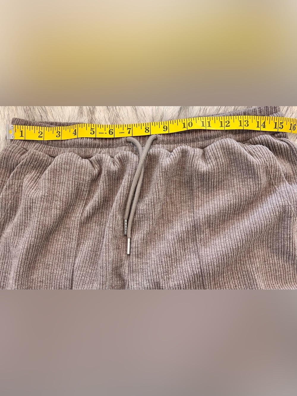 HALARA Brown Wide-Leg Cargo Corduroy Pants Pull-On Drawstring M - Picture 7 of 9